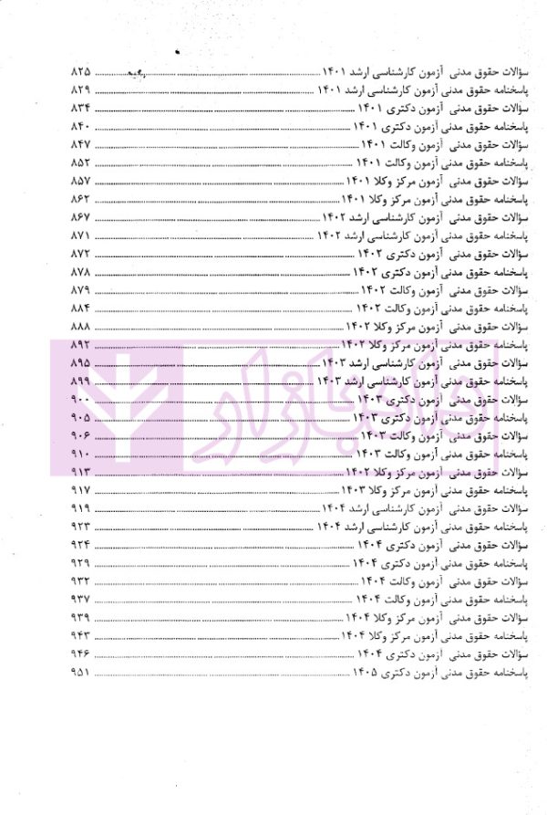 آزمون یار حقوق مدنی | حسینی