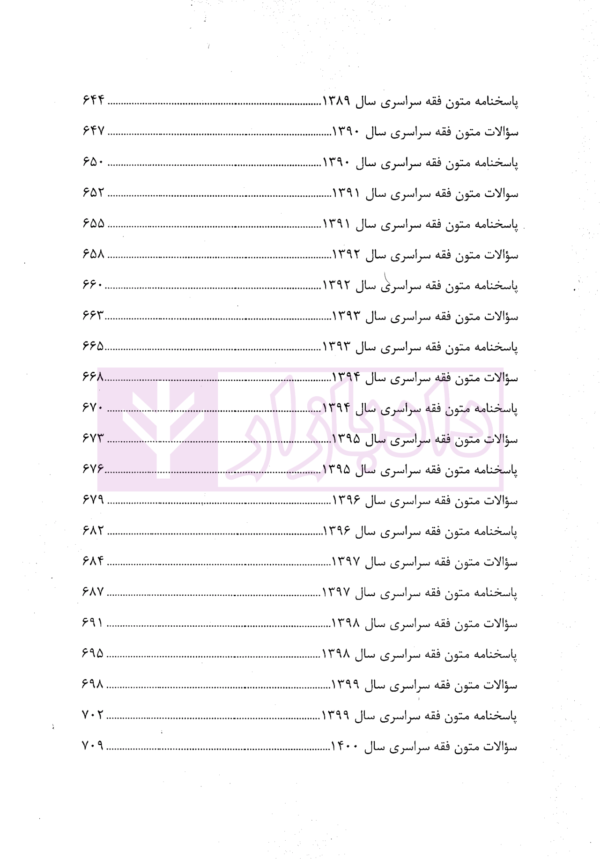 بانک سوالات کارشناسی ارشد حقوق خصوصی 85 تا 1403 | اندیشه ارشد