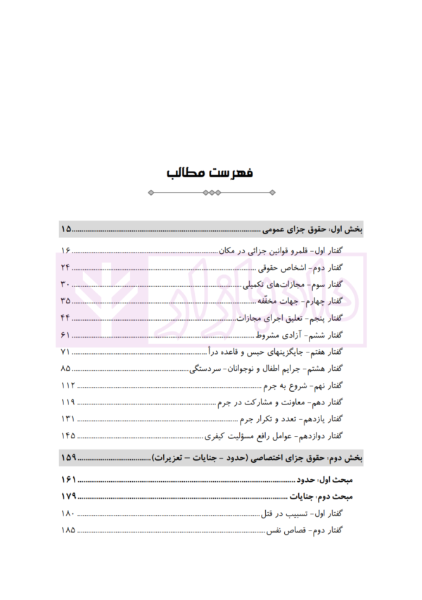 مجموعه سوالات اختبار حقوق جزا | شمس الدینی