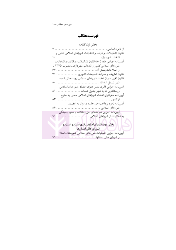 قوانین و مقررات مربوط به شوراهای اسلامی | دکتر حسینی نیک