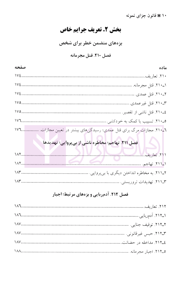 قانون جزای نمونه ایالات متحده آمریکا و یادداشت های توضیحی | دکتر آقایی نیا و دکتر محمودی