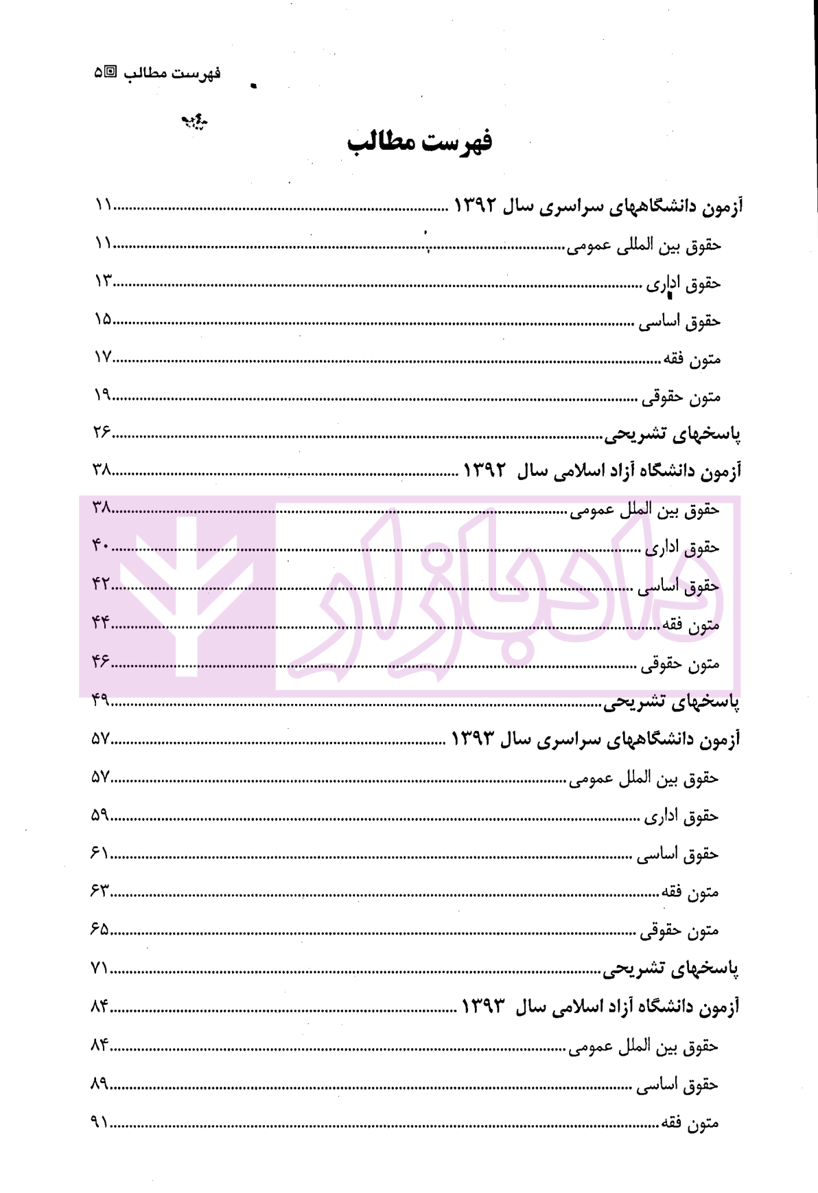 آزمون های کارشناسی ارشد حقوق عمومی | توکلی