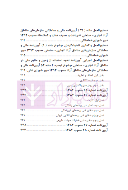 مجموعه قوانین مناطق آزاد تجاری - صنعتی | چتر دانش