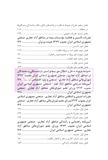 مجموعه قوانین مناطق آزاد تجاری - صنعتی | چتر دانش