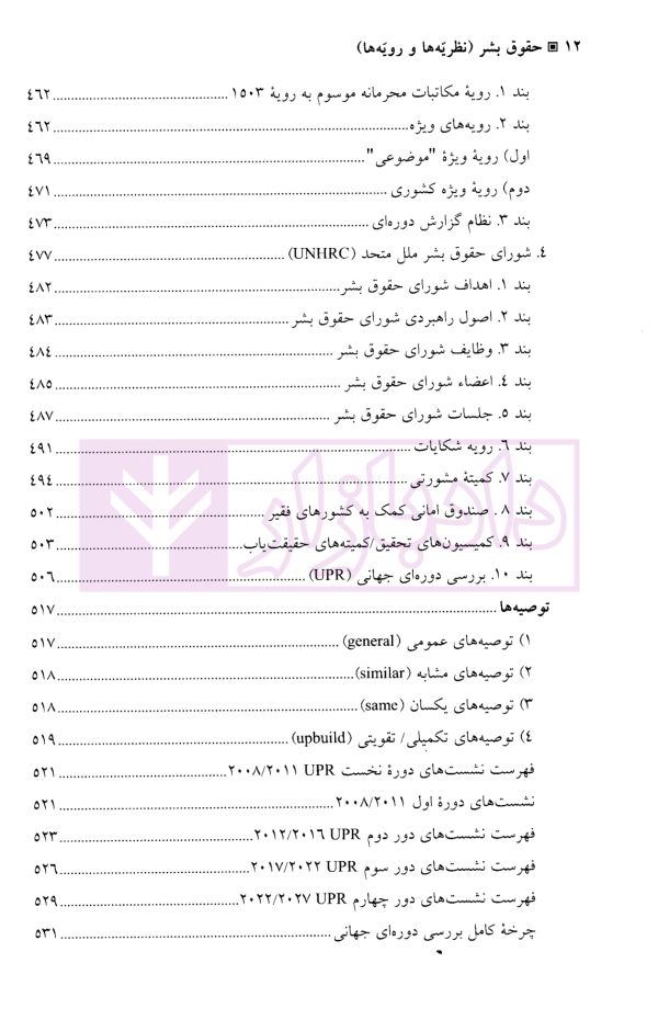 حقوق بشر (نظریه ها و رویه ها) | دکتر شریفی طراز کوهی