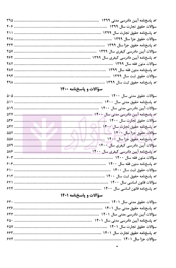 مجموعه آزمون های مرکز وکلای قوه قضاییه | فرخی
