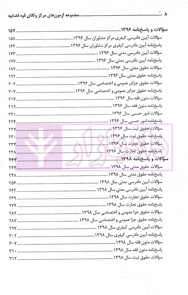 مجموعه آزمون های مرکز وکلای قوه قضاییه | فرخی