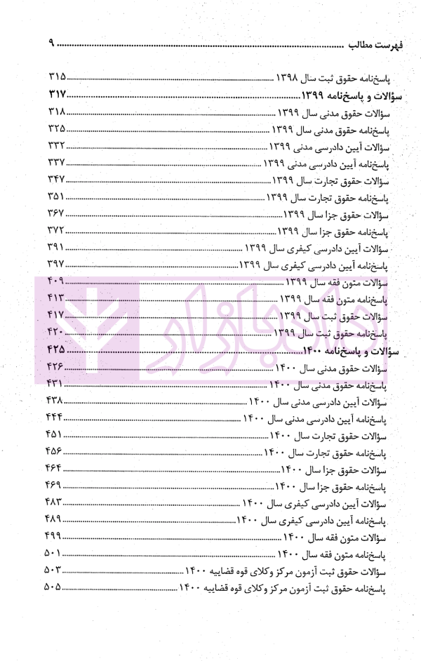 مجموعه آزمون های مرکز وکلای قوه قضاییه | فرخی