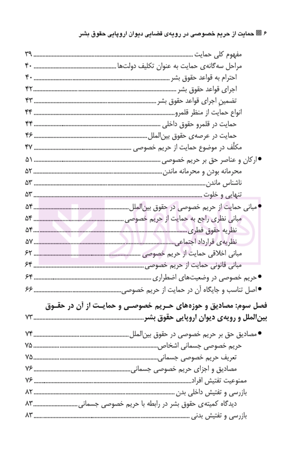 حمایت از حریم خصوصی (در رویه قضایی دیوان اروپایی حقوق بشر) | دکتر رحیم خویی