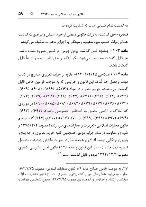 قانون مجازات اسلامی (سیمی) | هوشیار