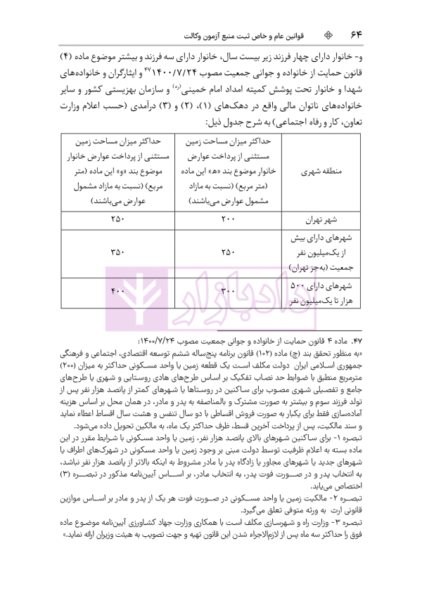 قوانین عام و خاص ثبت منبع آزمون وکالت (مرکز وکلای قوه قضاییه) | هوشیار