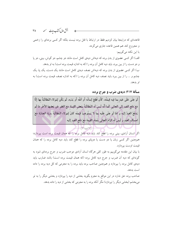 ترجمه و تعلیق بر مبانی تکمله المنهاج جلد چهارم (متون فقه جزایی-دیات) | شب خیز