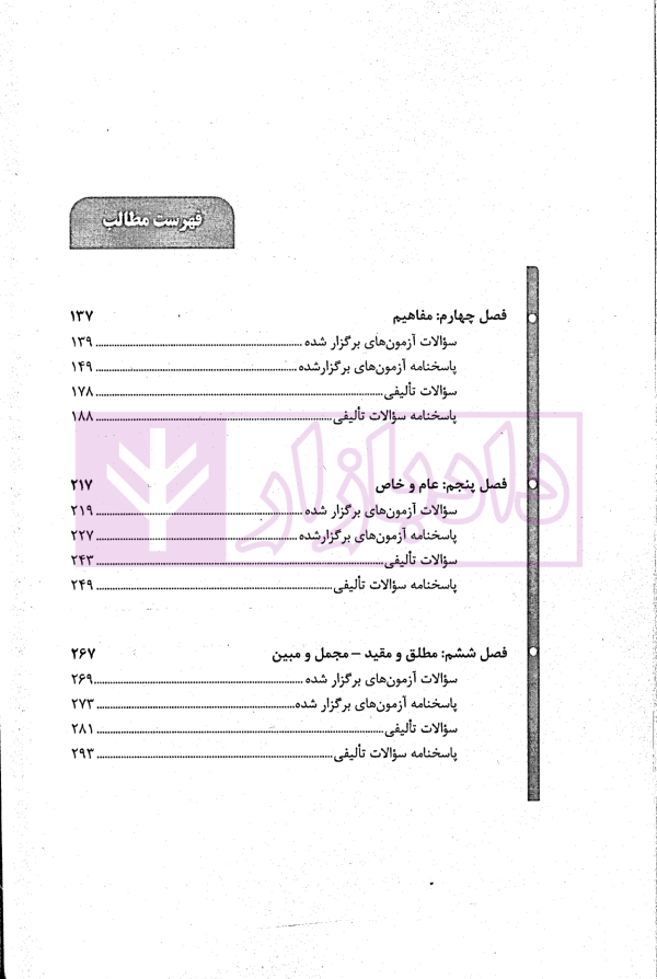 مجموعه سوالات طبقه بندی شده اصول فقه | دکتر معیرمحمدی