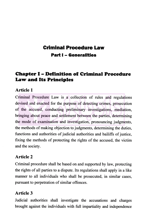 Code of criminal procedure (قانون آیین دادرسی کیفری به زبان انگلیسی)