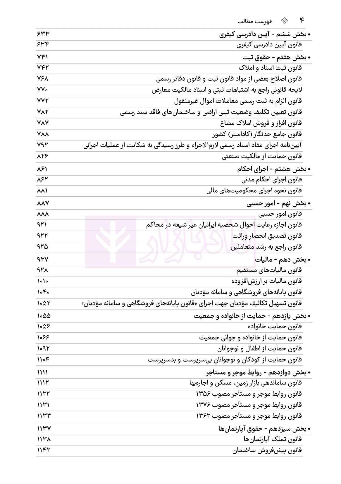 نمونه جامع قوانین کاربردی اختبار چاپ1404-03