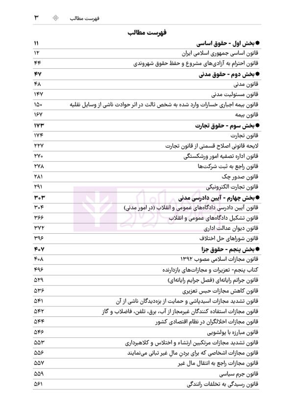 جامع قوانین کاربردی اختبار (بدون حاشیه و توضیح) | هوشیار