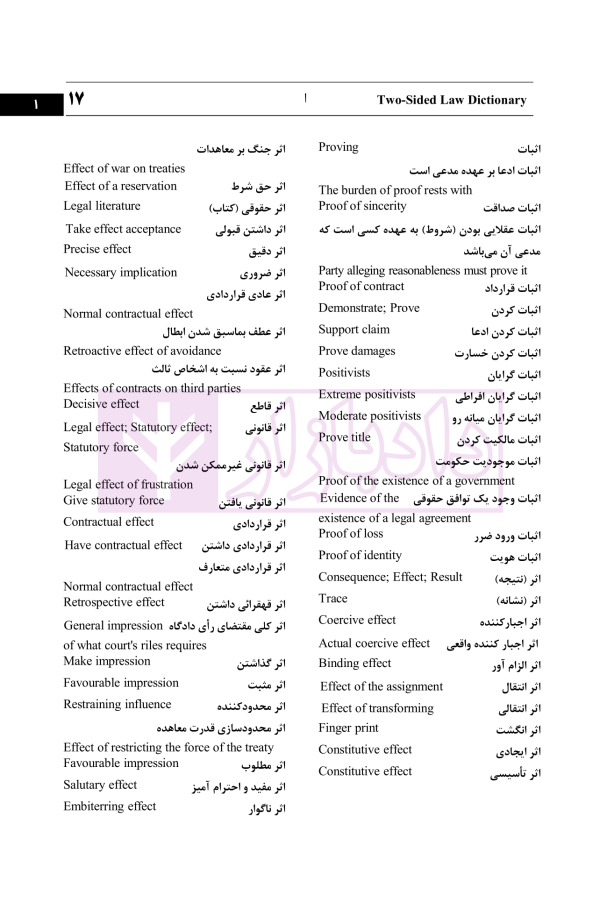 فرهنگ واژگان حقوقی دو سویه (فارسی-انگلیسی، انگلیسی-فارسی) | رمضانی