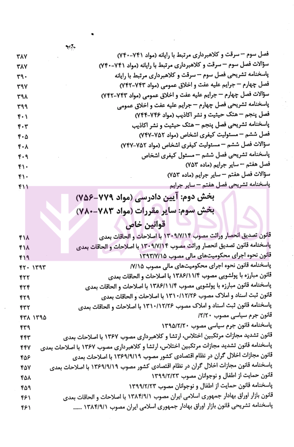 آزمون یار حقوق جزای اختصاصی (مجموعه پرسش های میکروطبقه بندی شده) | قهرمانی