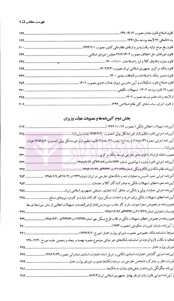 مجموعه قوانین کاربردی پولی و بانکی | دریاباری