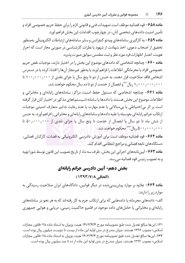 مجموعه قوانین و مقررات آیین دادرسی کیفری | هوشیار