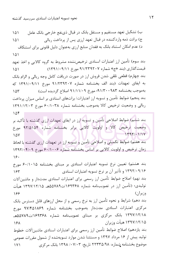 نحوه تسویه اعتبارات اسنادی سررسید گذشته | دکتر قربانیان