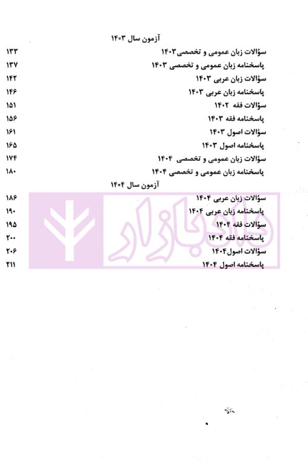 بانک سوالات کارشناسی ارشد فقه و حقوق (1400تا1404) | موحدی