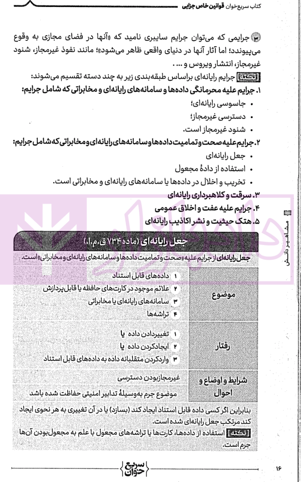 سریع خوان قوانین خاص جزایی | دکتر حیدرپور و دکتر رستمی