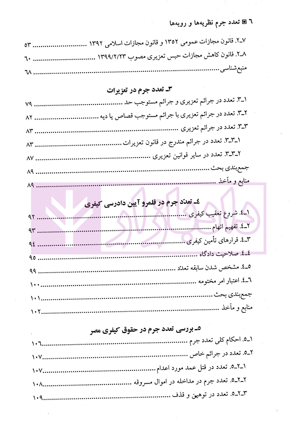 تعدد جرم (نظریه و رویه ها) دکتر شیخ الاسلامی و دکتر ملازمیان-2 blank