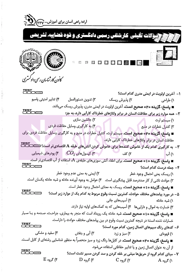 کارشناس رسمی دادگستری امور آتش سوزی و آتش نشانی | گروه آراه